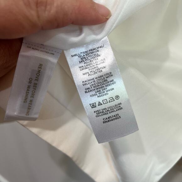 LOFT Modern Blazer Size 2 Off White Lyocell Blend Workwear Career Jacket - Picture 7 of 8